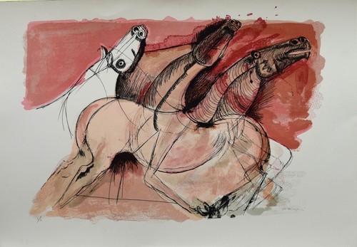 Bruno cassinari litografia a - bruno,